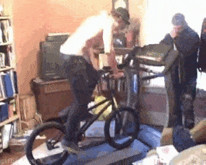 BMX Treadmill Fail GIF