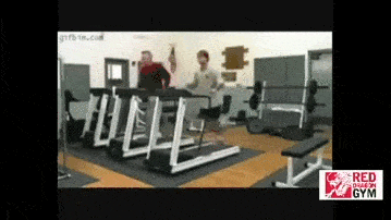 Gym Treadmill Fail GIF