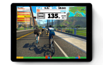 Zwift Game App on Tablet